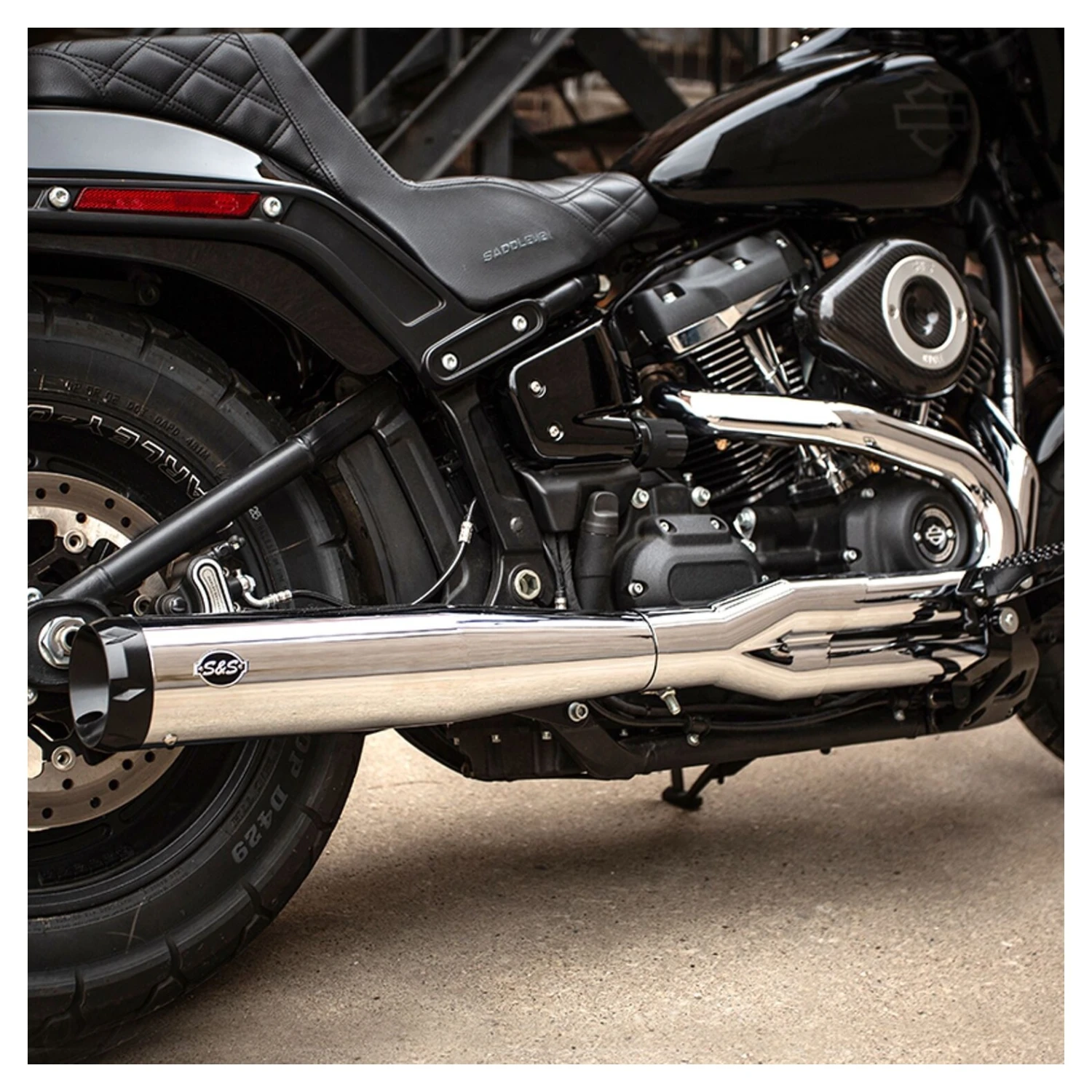 S&S Superstreet 2-Into-1 Exhaust System For Harley - Image 4
