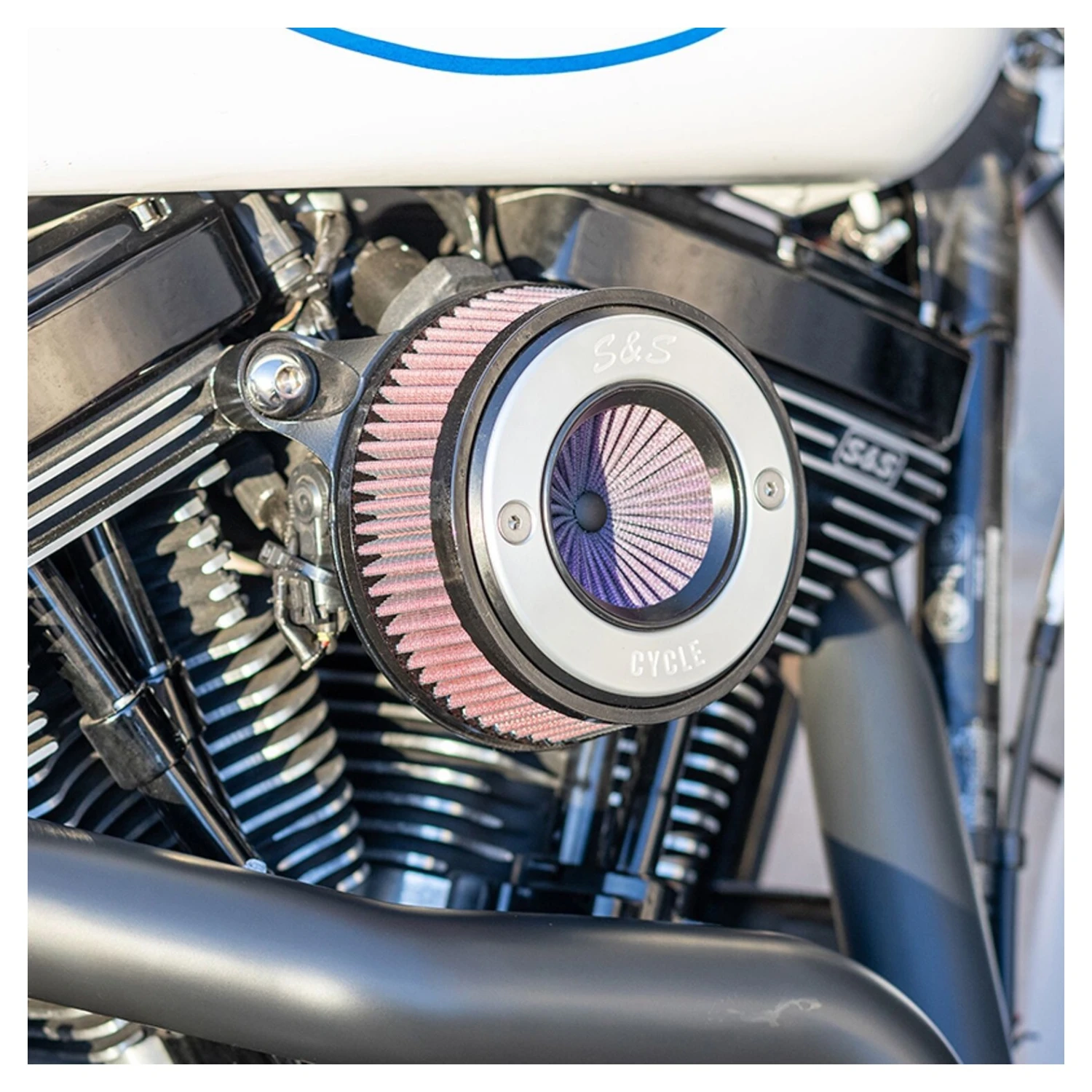 S&S Brushed Ring Air Stinger Air Cleaner Kit For Harley
