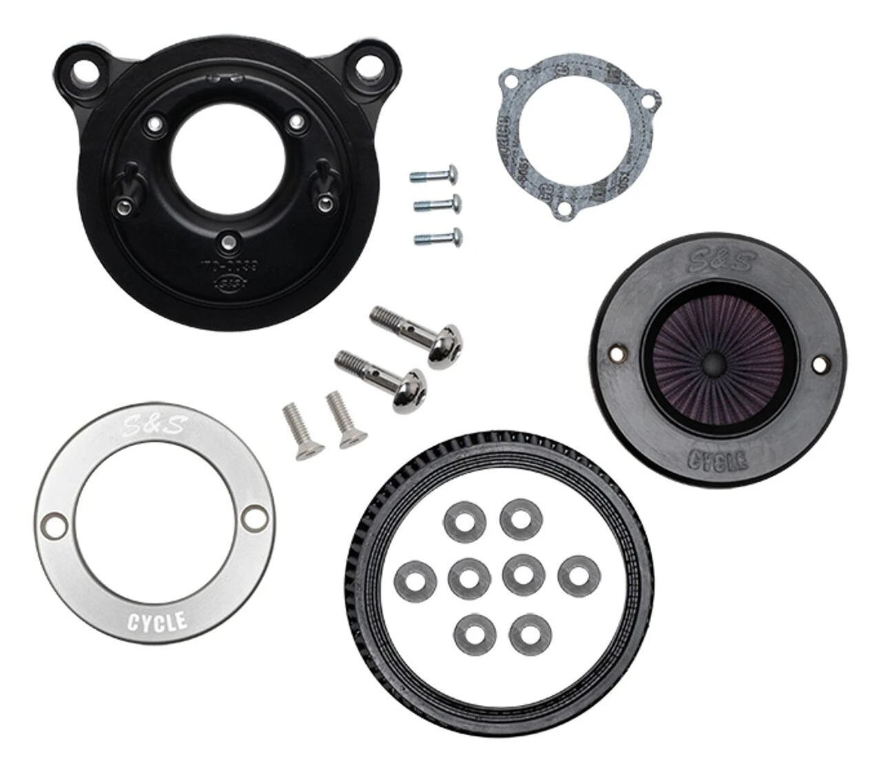 S&S Brushed Ring Air Stinger Air Cleaner Kit For Harley - Image 3