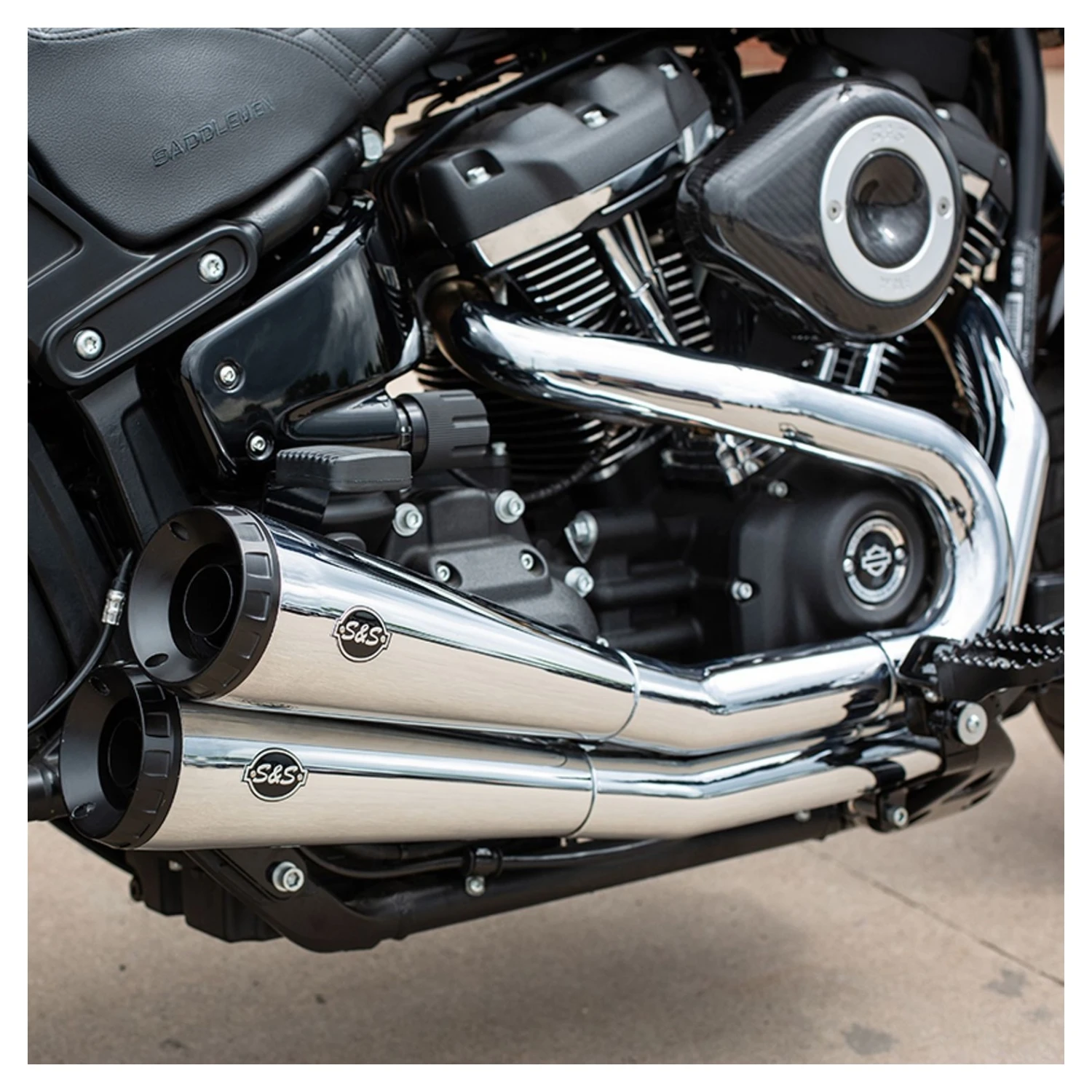 S&S Grand National Racing Exhaust System For Harley Softail 2018-2022 - Image 5