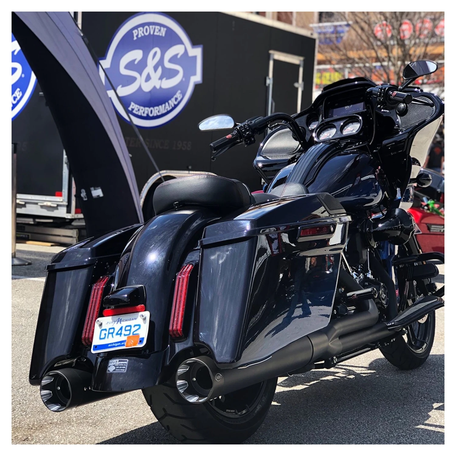 S&S Sidewinder Shadow Pipe For Harley Touring - Image 7