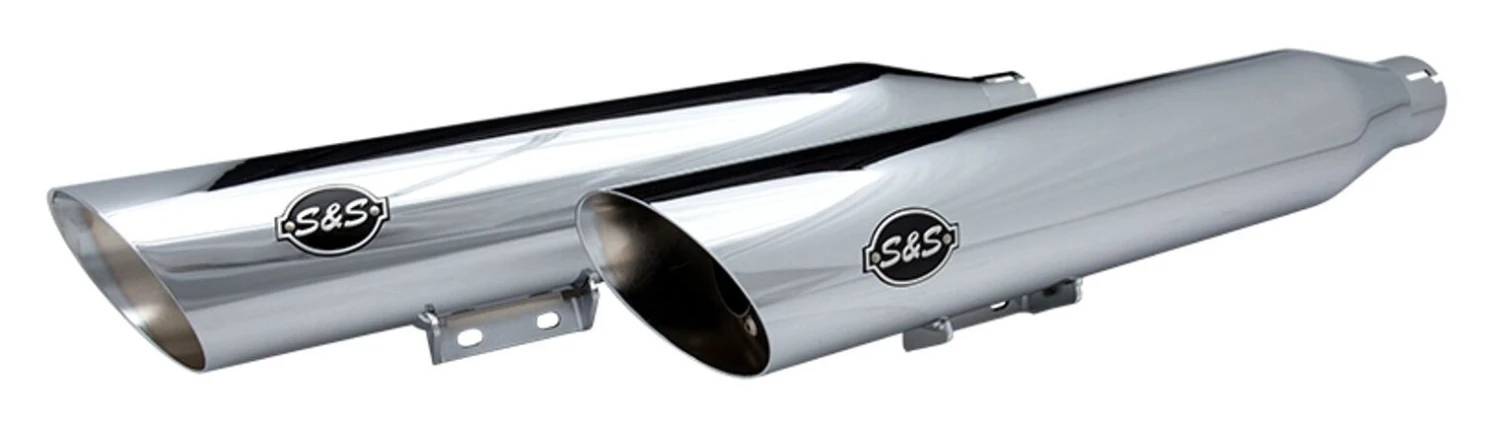 S&S Slash Down Slip-On Mufflers For Harley