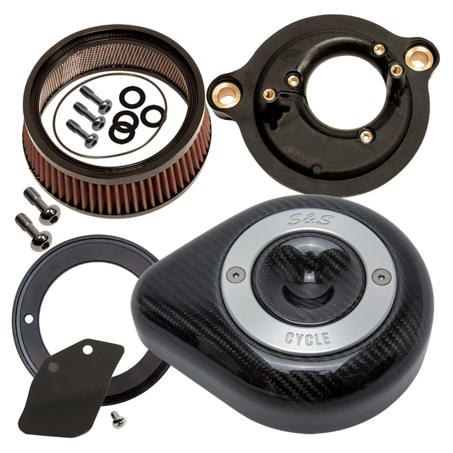 S&S Teardrop Stealth Air Cleaner Kit For Harley EFI - Image 7